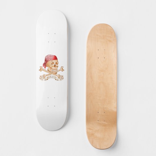 Pirate Skull Skateboard (Vorderseite)