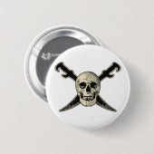 Pirate (Skull) - Standard, 2¼ Zoll Rundtaste Button (Vorne & Hinten)