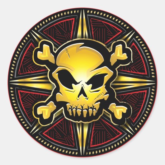 Pirate Skull Sticker (Vorderseite)