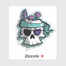 Pirate Skull Sticker