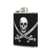 Pirate Skull & Sword Crossbones Flachmann (Links)