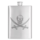 Pirate Skull & Sword Crossbones Flachmann (Vorderseite)