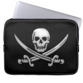 Pirate Skull & Sword Crossbones Laptopschutzhülle (Vorderseite)