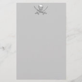 Pirate Skull & Sword Crossbones (TLAPD) Briefpapier (Vorderseite)