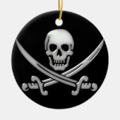 Pirate Skull & Sword Crossbones (TLAPD) Keramik Ornament (Vorne)