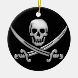 Pirate Skull & Sword Crossbones (TLAPD) Keramik Ornament