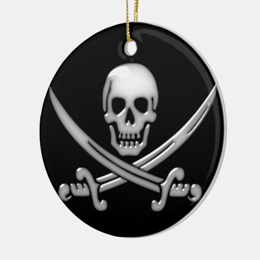Pirate Skull & Sword Crossbones (TLAPD) Keramik Ornament (Links)