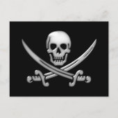 Pirate Skull & Sword Crossbones (TLAPD) Postkarte (Vorderseite)