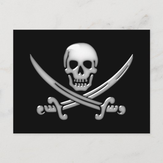 Pirate Skull & Sword Crossbones (TLAPD) Postkarte (Vorderseite)