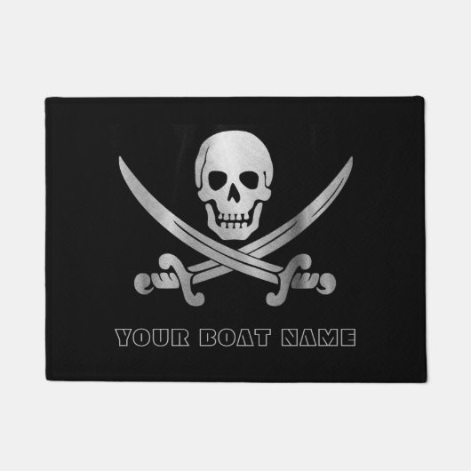 Pirate Skull Sword Custom Boot Fußmatte (Vorderseite)