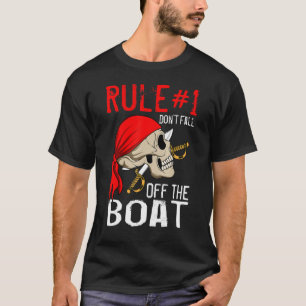 Pirate Skull Sword Sea Sailor Crew Treas T-Shirt