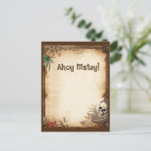 Pirate Skull Talk wie ein Piratengeburt Postkarte (Stehend Vorderseite)