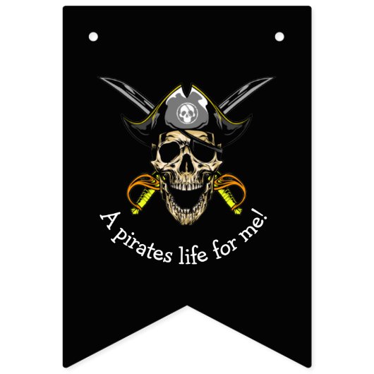 Pirate Skull Treasjagd Fahnen Wimpelkette (Erste Fahne)