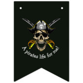 Pirate Skull Treasjagd Fahnen Wimpelkette (Dritte Fahne)