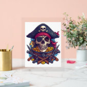 Pirate Skull Treasure Acrylschild (Hochzeit)