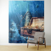 Pirate Skull Treasure Gold Tapestry Wandteppich (Beispiel)