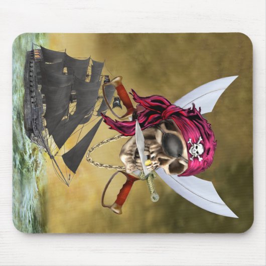 PIRATE SKULL TREASURE HUNTER MOUSEPAD (Vorne)