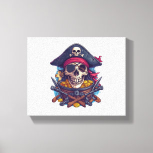Pirate Skull Treasure Leinwanddruck