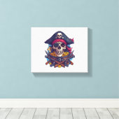Pirate Skull Treasure Leinwanddruck (Insitu (Holzboden))
