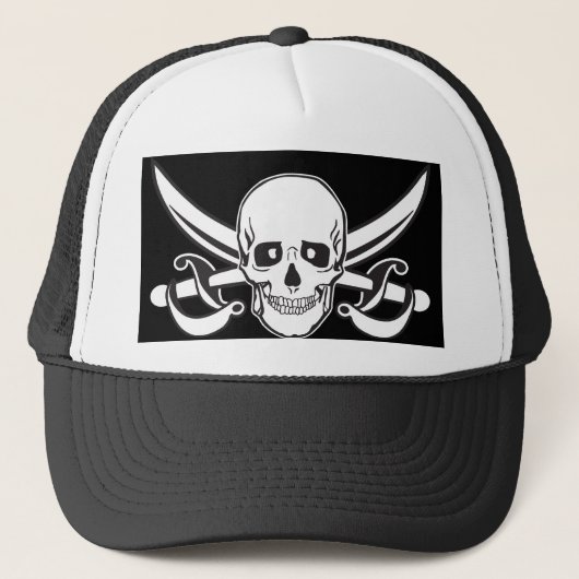Pirate Skull Truckerkappe (Vorderseite)
