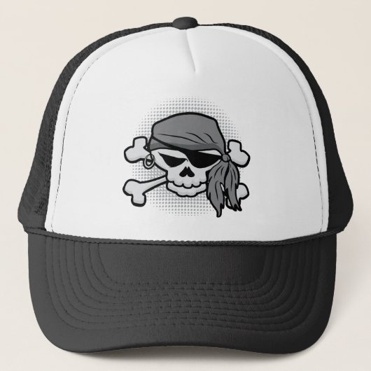 Pirate Skull Truckerkappe (Vorderseite)