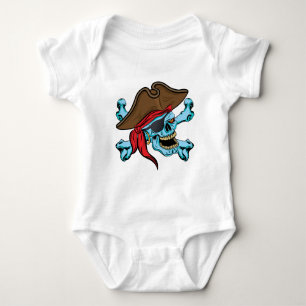 Pirate Skull und Crossbones Baby Strampler