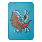 Pirate Skull und Crossbones Badematte (Vorderseite Vertikal)