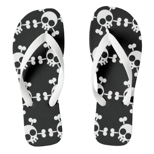 Pirate Skull und Crossbones Badesandalen (Fußbett)
