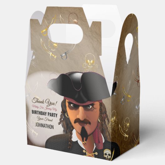 Pirate Skull und Crossbones Boy Birthday Party Geschenkschachtel (Geöffnet)