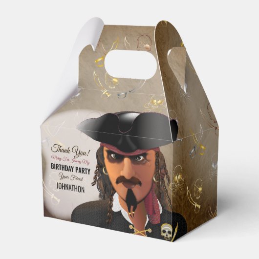 Pirate Skull und Crossbones Boy Birthday Party Geschenkschachtel (Vorderseite)