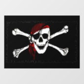 Pirate Skull und Crossbones Fensteraufkleber (Blatt)