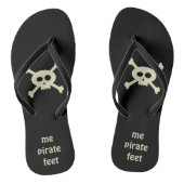 Pirate Skull und Crossbones Funny Piratenflagge Badesandalen (Fußbett)