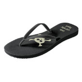 Pirate Skull und Crossbones Funny Piratenflagge Badesandalen (Schrägansicht)