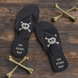 Pirate Skull und Crossbones Funny Piratenflagge Badesandalen