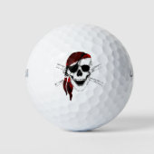 Pirate Skull und Crossbones Golfball (Vorderseite)