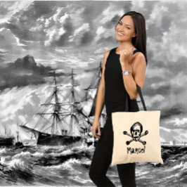 Pirate Skull und Crossbones Hintern Bag Tragetasche