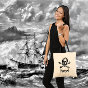 Pirate Skull und Crossbones Hintern Bag Tragetasche