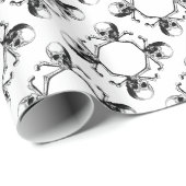 Pirate Skull und Crossbones Kaleidoskop Design Geschenkpapier (Rolleneckpunkt)