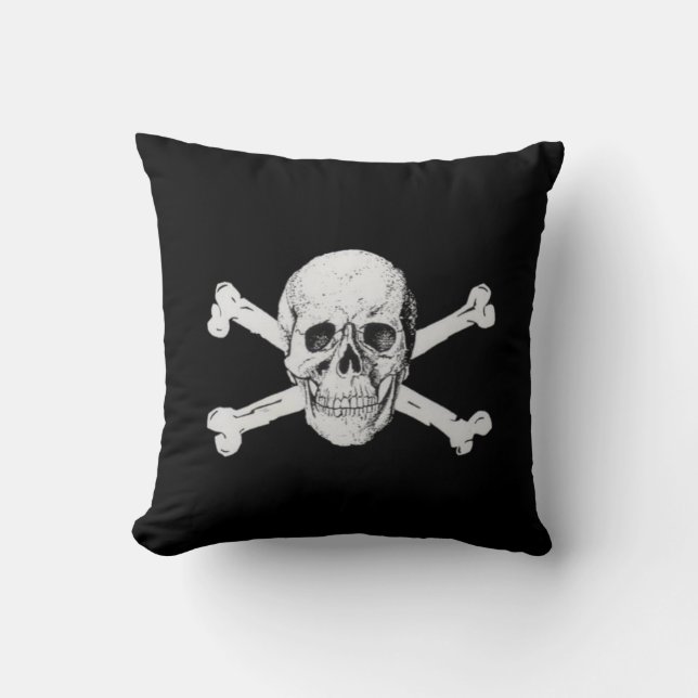 Pirate Skull und Crossbones Kissen (Vorderseite)