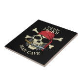 Pirate Skull und Crossbones Man Cave Fliese (Seite)