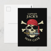Pirate Skull und Crossbones Man Cave Postkarte (Vorne/Hinten)