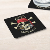 Pirate Skull und Crossbones Man Cave Rechteckiger Pappuntersetzer (angewinkelt)