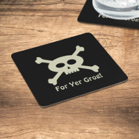 Pirate Skull und Crossbones Paper Untersetzer