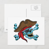 Pirate Skull und Crossbones Postkarte (Vorne/Hinten)