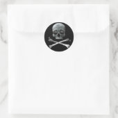Pirate Skull und Crossbones Runder Aufkleber (Tasche)