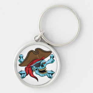 Pirate Skull und Crossbones Schlüsselanhänger