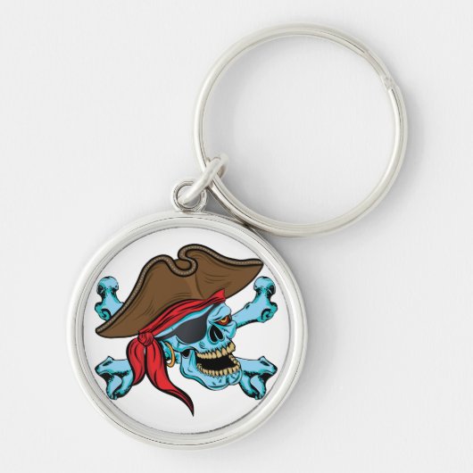 Pirate Skull und Crossbones Schlüsselanhänger (Vorne)