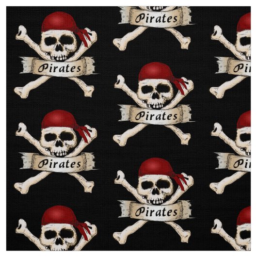 Pirate Skull und Crossbones Stoff (Muster)