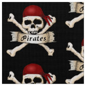 Pirate Skull und Crossbones Stoff (Nahaufnahme)