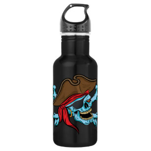 Pirate Skull und Crossbones Trinkflasche